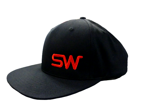 Black w/Red Logo Snapback