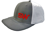 Gray/White w/Red Logo Snapback